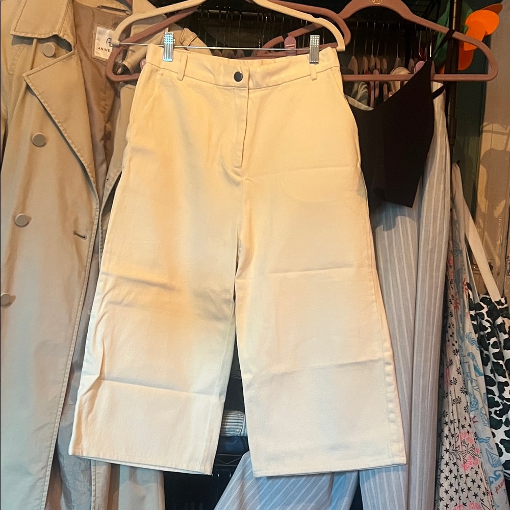 Stylish Cream Ankle Pants